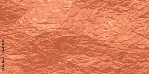 A blank sheet of aged and crumpled brown paper texture featuring a rough vintage grunge pattern with a creased and wrinkled antique surface material for a dirty old backdrop design