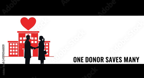 Donor Saves Many Lives with Organ Donation Concept.