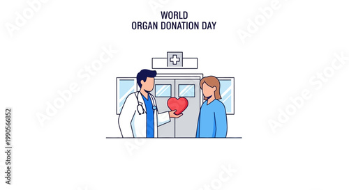 World Organ Donation Day Doctor Gives Heart To Patient.