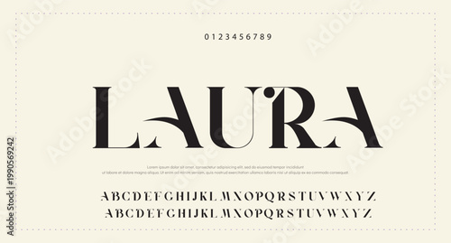 Minimal modern logo alphabet font. Typography abstract minimalist sans serif typeface technology, electronic, music, creative logos fonts. vector illustration