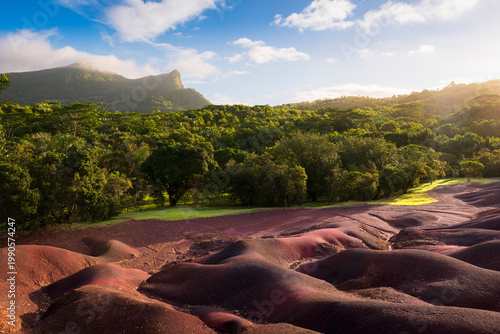 Bilde på lerret Chamarel Seven Colored Earth Geopark in Mauritius Island