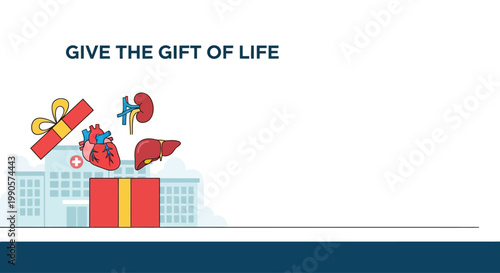 Organ Donation Gift of Life Concept.