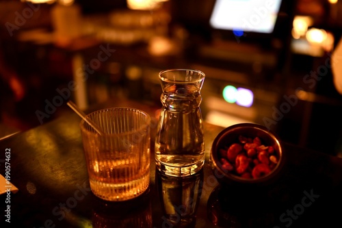 Drinks at the bar counter