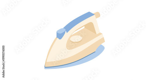 Modern isometric electric steam iron vector illustration for laundry and household chores isolated on white background