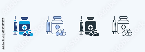 Pharmacology Multiple Style Icon Collection