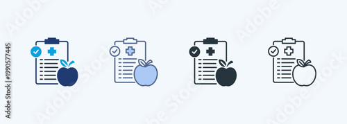 Nutrition Multiple Style Icon Collection