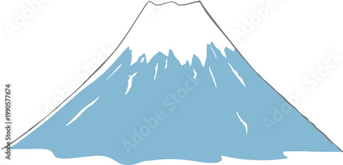 富士山の手描き風イラスト