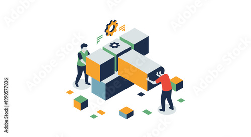 Isometric Yellow Bath Sponge Illustration for Cleaning and Personal Hygiene