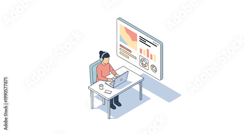 Isometric Vector Illustration of a Trigger Spray Bottle for Cleaning and Disinfection
