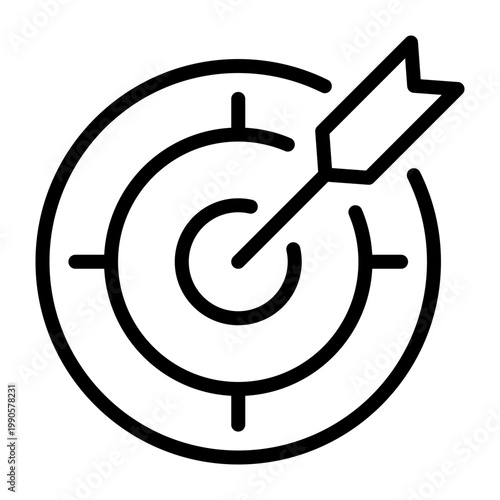Goal target business achievement icon line design. Editable vector stroke icon