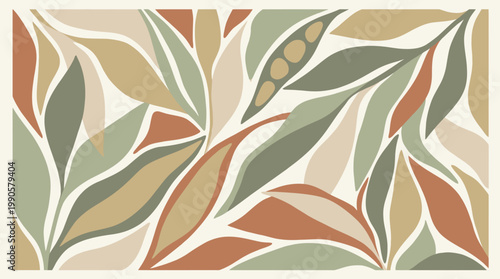 Fotografi Vibrant abstract leaf pattern design.