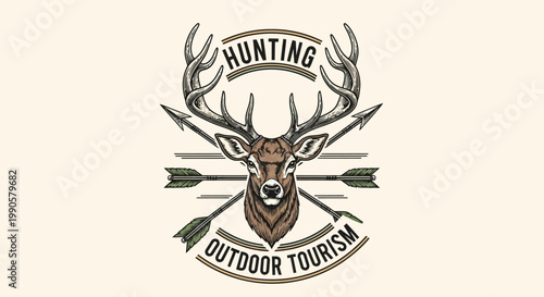Hunting and outdoor tourism logo design.