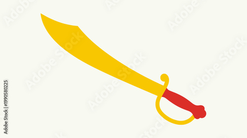A cartoon illustration of a sword.