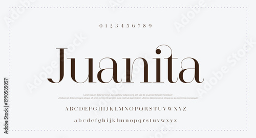 Creative sans serif alphabet ligature display font vector. Modern typography style illustration 