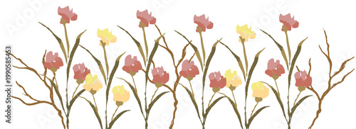 red and yellow flowers