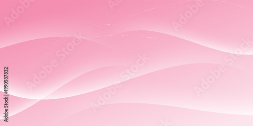 Abstract pink background with smooth gradient waves and elegant geometric lines. Minimalist soft rose vector backdrop for beauty branding, wedding invitation, or feminine web banner.