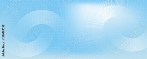 Latar belakang spanduk minimalis abstrak, pastel berwarna, biru dan putih gradasi. Gaya efek lingkaran seni sederhana geometrisPrint