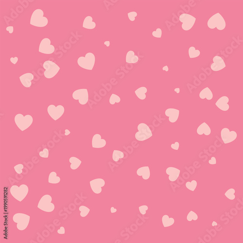 Heart seamless pattern. Repeating love background. Repeated scattered hearts for design prints. Scattering graphic motif. Repeat lattice. Randomly ornament.