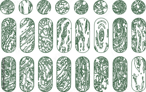 Collection of skateboards a pattern of deck designs and vibrant graphics