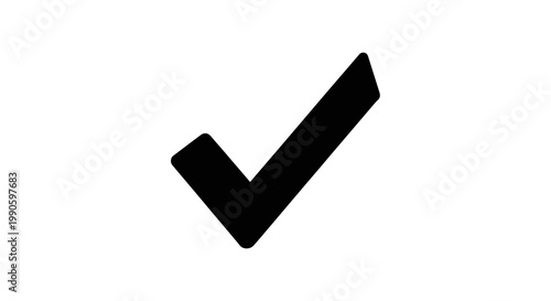 Simple black checkmark icon on a plain white background