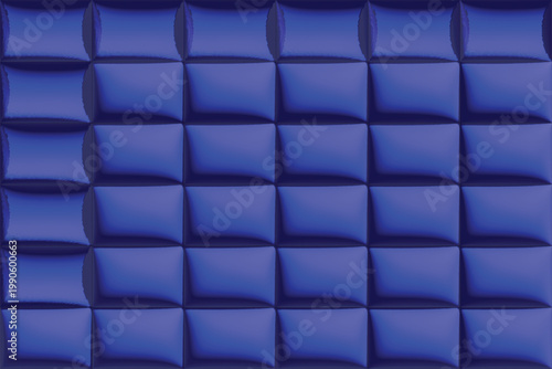 Abstract 3d blue rectangular grid pattern