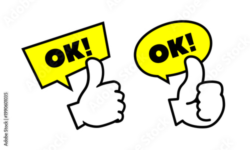 OKアイコン 親指 グッド いいね ベクターイラスト