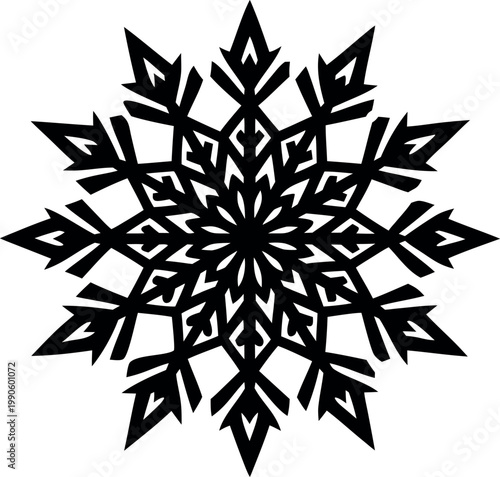 snowflake vector, christmas snowflake icon