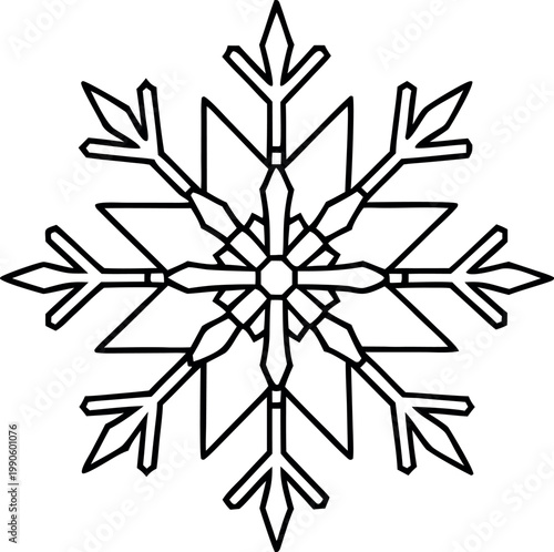 snowflake vector, christmas snowflake icon