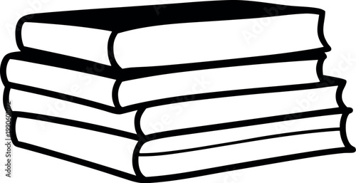 stack of books silhouette vector, books black symbol, stack of books icon