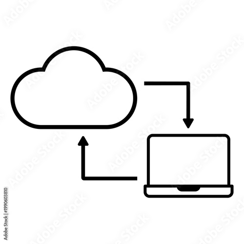 Laptop icon vector. System administrator illustration sign. pc symbol. Devops logo.  