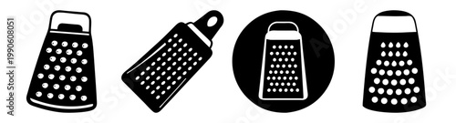 set of kitchen graters isolated on white background flat design vector illustration