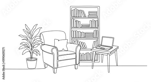 Laptop on small wooden table beside sofa.