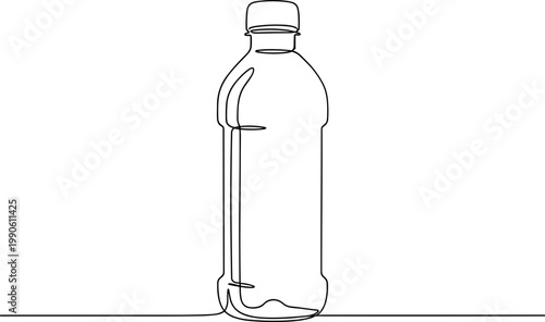 A clear plastic water bottle.