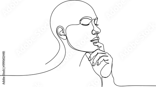 Man thinking with hand on chin 1.