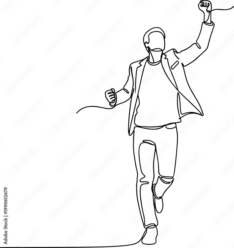 Fototapeta premium Man wearing virtual reality headset.