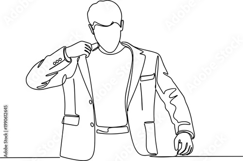 Man Wearing Jacket and Sunglasses Standing.