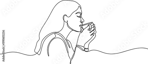 Woman Drinking from a Cup 2.