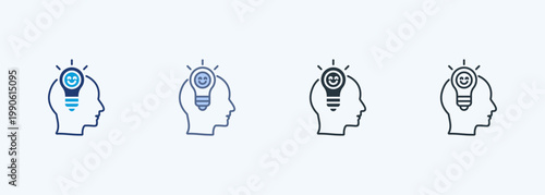 Positive Thinking Multiple Style Icon Collection