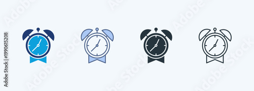 Alarm Clock Multiple Style Icon Collection