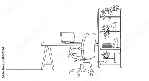 Office Chair with Wheels and Armrests.