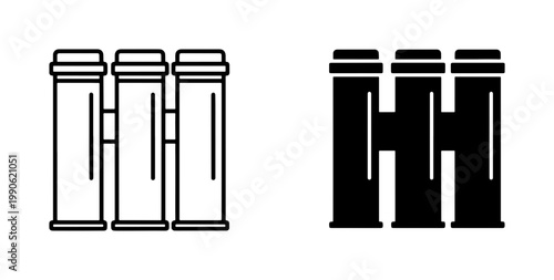 Industrial Water Filter Cartridge Icon Set