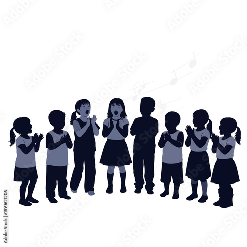 Group of children standing together.