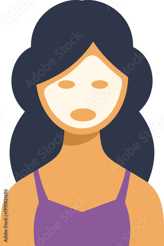 Woman applying facial mask experiencing beauty and wellness treatment