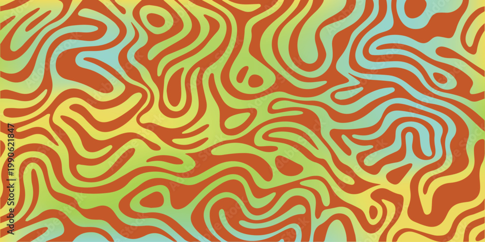 Fototapeta premium Vector Groovy Psychedelic pattern background 