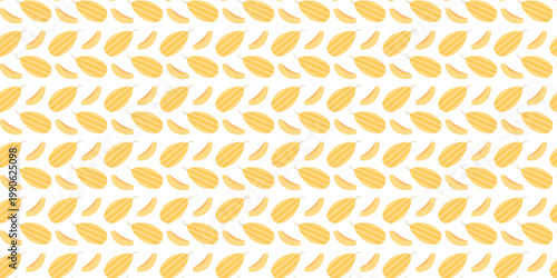 Whole melon and slices seamless pattern for summer textile. healthy food print