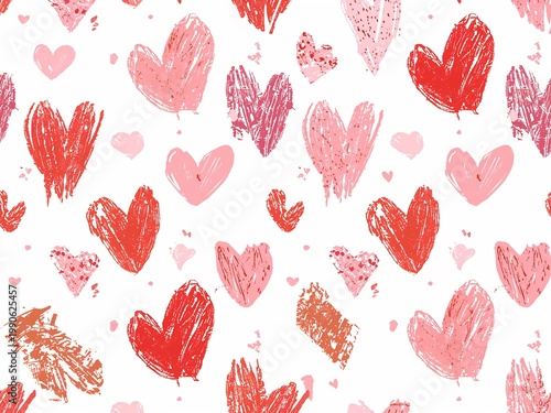 Valentine's Day hearts pattern with a unique design