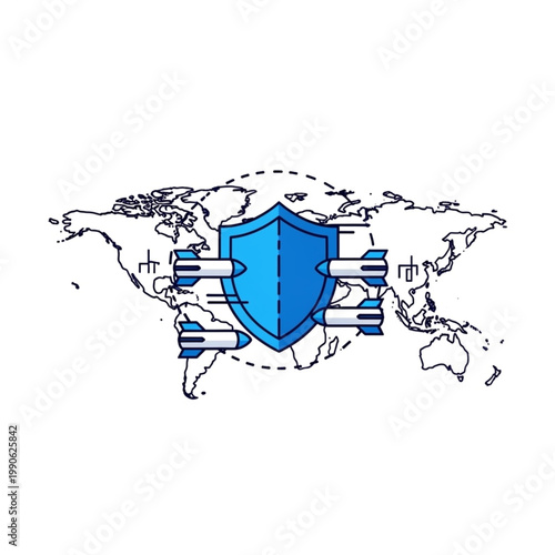 Global Defense Shield Protecting Against Missile Attack.