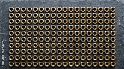 A chaotic arrangement of numerous gold rings on a dark surface Notebook_page_chaotic_202604191925