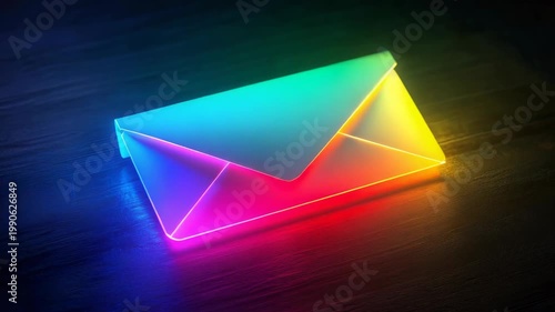 Colorful Glowing Envelope