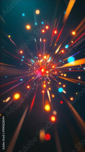 Colorful Starburst Explosion